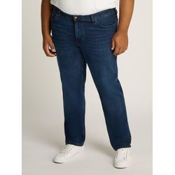 Regular-fit-Jeans "BT-MADISON STR BRIDGER IND-B", Herren, Gr. 40, Länge 32, blau (bridger indigo), Denim/Jeans, Obermaterial: 99% Baumwolle, 1% Elasthan, TOMMY HILFIGER BIG & TALL, aufgeraut, unifarben, casual, regular fit, Jeans, in Großen Größen, Dark Wash Optik