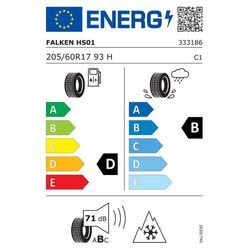 FALKEN - Reifen 205/60R17 93H EUROWINTER HS01 Winterreifen 333186