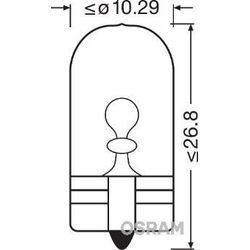 OSRAM Glühlampe, Blinkleuchte Türleuchte,Glühlampe, Instrumentenbeleuchtung,Glühlampe, Türsicherungsleuchte,Glühlampe, Kennzeichenleuchte,Glühlampe, K