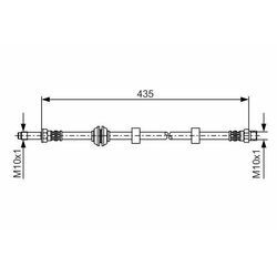 BOSCH Bremsschlauch vorne rechts links für VW SEAT 1H0611701F 6K0611701 1H0611701 1 987 476 415