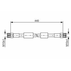 BOSCH Bremsschlauch vorne rechts links für VW 251611775B 1 987 476 139