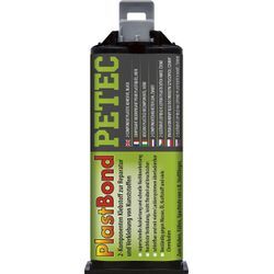 PETEC PlastBond (50 ml) Kunststoff-Klebstoff,Klebstoff, Kunststoffreparatur,Universalklebstoff schwarz 98350