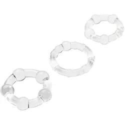 baseks Triple Fun Penisring-Set - Clear