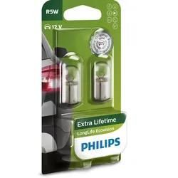 PHILIPS R5W LongLife EcoVision (2 Stk.) Glühlampe, Kennzeichenleuchte,Glühlampe, Kofferraumleuchte,Glühlampe, Park-/Positionsleuchte,Glühlampe, Blinkl