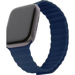 DECODED Smartwatch-Armband "Silicone Magnet Traction Strap LITE 38/40/41mm", blau (navy), Apple Watch 38mm-Apple Watch 40mm-Apple Watch 41mm, Uhrenarmbänder, Wasser- und schweißfest