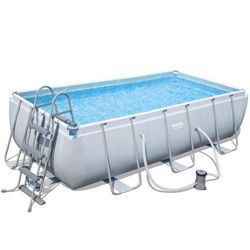 Bestway Pool Set eckig Power Steel 404 x 201 x 100 cm