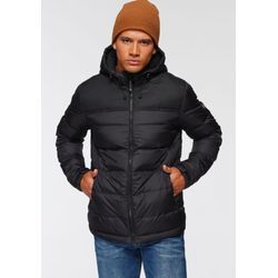 Daunenjacke POLARINO, Herren, Gr. 46, schwarz (daunenjacke aus nachhaltigem material), Web, Obermaterial: 100% Polyamid. Futter: 100% Polyester. Wattierung: 80% Daunen, 20% Federn, sportlich, Langarm mit Klettverschluss, Jacken, für den Winter, aus leichtem Webmaterial