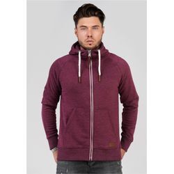 Kapuzensweatshirt BEHYPE "SWANTON", Herren, Gr. L, rot (weinrot), 70% Baumwolle, 30% Polyester, meliert, unifarben, casual, Sweatshirts, mit praktischer Kapuze