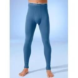 Lange Unterhose BUGATTI, Herren, Gr. 12, blau, 100% Baumwolle, Unterhosen