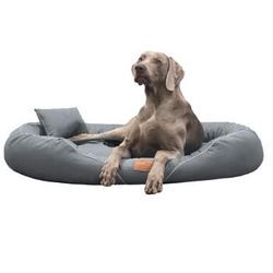 Tierlando TIFFANY Couture - Orthopädisches Hundebett schwarz/ graphit 1,75 m, 20 cm, 1,15 m