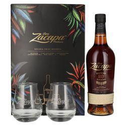 Ron Zacapa Centenario 23 SISTEMA SOLERA Gran Reserva Limited Edition Design 40% Vol. 0,7l in Geschenkbox mit 2 Gläsern