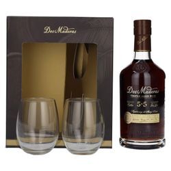 Dos Maderas Aged Rum Dos Maderas PX 5+5 Years Old Triple Aged Spirit Drink 40% Vol. 0,7l in Geschenkbox mit 2 Gläsern