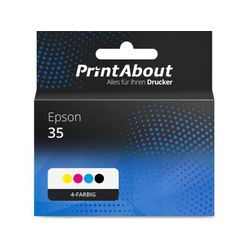 PrintAbout Druckerpatrone kompatibel mit Epson 35 (C13T35864010) - 4-farbig - Multipack