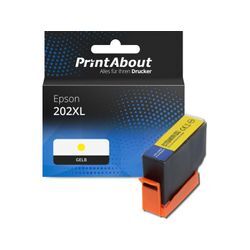 PrintAbout Druckerpatrone kompatibel mit Epson 202XL (C13T02H44010) - Gelb - Hohe Kapazität