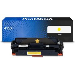 PrintAbout Toner kompatibel mit HP 415X (W2032X) - Gelb - Hohe Kapazität