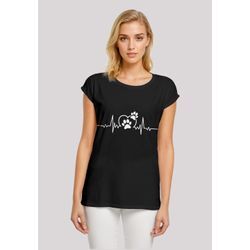 T-Shirt F4NT4STIC "Herzschlag Hunde Liebe", Damen, Gr. 4XL, schwarz, Obermaterial: 100% Baumwolle, casual, regular fit, Rundhals, Kurzarm ohne Bündchen, Shirts, Premium Qualität