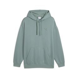 Kapuzenpullover PUMA "Essentials Elevated Hoodie Erwachsene", Herren, Gr. L, grün moon, Obermaterial: 66% Baumwolle, 34% Polyester; Kapuzenfutter: 100% Baumwolle; Rippe: 97% Baumwolle, 3% Elasthan, relaxed fit, Pullover