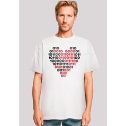 T-Shirt F4NT4STIC "I love you Binary Code Herz", Herren, Gr. L, weiß, Obermaterial: 100% Baumwolle, casual, oversize, Rundhals, Kurzarm ohne Bündchen, Shirts, Premium Qualität