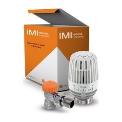 IMI Heimeier Set 1 Thermostat-Kopf K eco und Thermostat-Ventilunterteil Eclipse, DN 10 (3/8"), Eck 9696-24.800