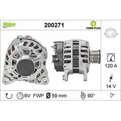 VALEO Generator CORE-FLEX 14V 120A für RENAULT DACIA 231003424R 231001318R 231007865R 200271