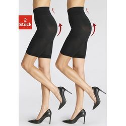 LASCANA Feinstrumpf-Kurzhose schwarz Gr. S (36/38) für Damen