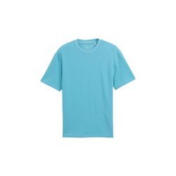 TOM TAILOR DENIM Herren Relaxed Fit T-Shirt aus Baumwolle, blau, Uni, Gr. XXL