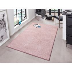 Teppich HANSE HOME "Pure 100 Kurzflor" Gr. 4, rosa, B:160cm H:13mm L:240cm, Kunstfaser, Teppiche, Kurzflor, Unifarben, Läufer, Modern, Wohnzimmer, Kinderzimmer, Flur