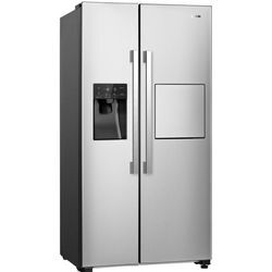 GORENJE Side-by-Side, E (A-G), silber (grau), B:91cm H:179cm T:73,5cm, Kühlschränke