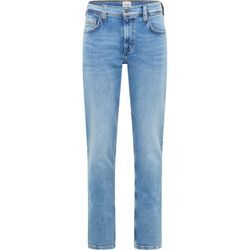 Straight-Jeans MUSTANG "Style Washington Straight", Herren, Gr. 34, Länge 32, blau (312 mittelblau), Denim/Jeans, 99% Baumwolle, 1% Elasthan, straight fit, Jeans