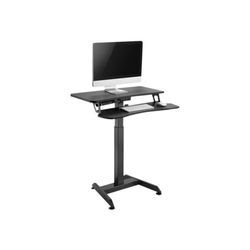 LogiLink Stehtisch EO0014 Schwarz EO0014 Farbe der Tischplatte: Schwarz elektrisch höhenverstellbar, ergonomisch, Tastaturablage (ausziehbar) max. Höhe: 1220 mm