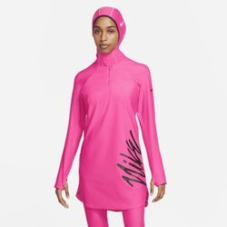 Nike Victory Logo Schwimm-Tunika mit durchgehendem Schutz für Damen - Pink