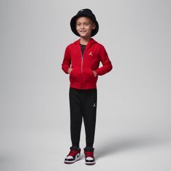 Jordan Brooklyn Fleece 2-teiliges Kapuzenjacken-Set (Kleinkinder) - Schwarz