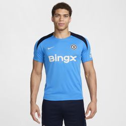 FC Chelsea Strike Nike Dri-FIT Kurzarm-Fußballoberteil aus Strickmaterial für Herren - Blau