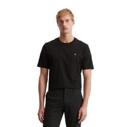 T-Shirt MARC O'POLO "aus reiner Bio-Baumwolle", Herren, Gr. L, 2er pack, schwarz, grün, Obermaterial: 100% Baumwolle, unifarben, Basic, regular fit, Rundhals, Kurzarm Umschlagbund, Shirts