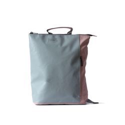 Laptoprucksack 7CLOUDS "Shawi 7.1", Gr. B/H/T: 27cm x 38cm x 14cm, grau, light rose, Tarpaulin, Polyethylen, casual, Rucksäcke, GRS (global recycling standard) zertifiziertes Material