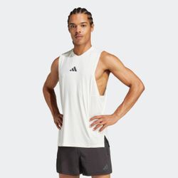 Tanktop ADIDAS PERFORMANCE "D4T INT. TANK", Herren, Gr. L, weiß (chalk weiß), Obermaterial: 93% Polyamid, 7% Elasthan, sportlich, Tops