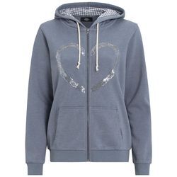 Damen Sweatjacke mit Herz-Motiv