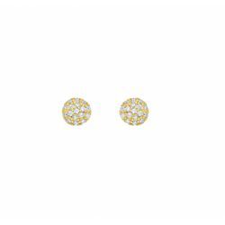 Paar Ohrhänger ADELIA´S "1 Paar 585 Gold Ohrringe / Ohrstecker mit Zirkonia Ø 5,5 mm", gold, Ohrringe, Damen, Damen, Gelbgold 585, mit Zirkonia Goldschmuck für Damen