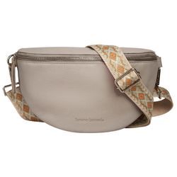 Gürteltasche BRUNO BANANI, Damen, Gr. B/H/T: 27cm x 15cm x 9cm onesize, beige, Leder, unifarben, leicht glänzend, Taschen, echt Leder