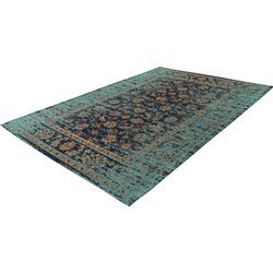 Teppich PADIRO "Charme 225", bunt (multi, blau), B:200cm H:5mm L:290cm, Chenille, Baumwolle, Polyester, Teppiche, Chenille Flachgewebe im Vintage Stil