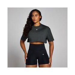 MP Women's Origin Super Crop Graphic T-Shirt - Washed Black - XS