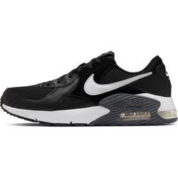 Sneaker NIKE SPORTSWEAR "Wmns Air Max Excee", Gr. 36,5, schwarz-weiß (schwarz, weiß, schwarz, grau), Leder, Textil, sportlich, Schuhe