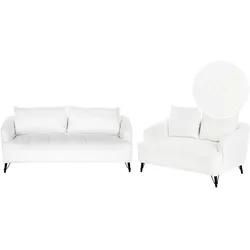 5-Sitzer Sofa Set Bouclé weiß HOBRO