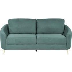 3-Sitzer Sofa Polsterbezug mintgrün / gold TROSA