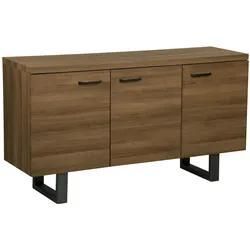 Sideboard dunkler Holzfarbton 3 Türen TIMBER