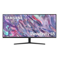 SAMSUNG LED-Monitor "ViewFinity S5 S34C500GAU", G (A-G), schwarz, B:94,40cm H:43,40cm T:15,00cm, Monitore