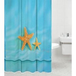 WCShop24 Duschvorhang Starfish 180 x 200 cm