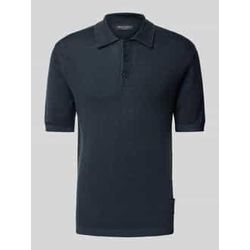 Regular Fit Poloshirt aus Leinen-Baumwoll-Mix