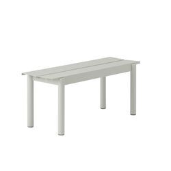 Muuto - Linear Steel Bank Outdoor, 110 cm, grau