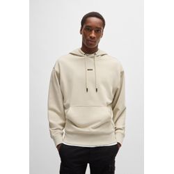 Kapuzensweatshirt BOSS ORANGE "WeSmallhood", Herren, Gr. XL, beige (light beige271), Sweatware, Obermaterial: 100% Baumwolle, casual, regular fit, hoch geschlossener Ausschnitt, Langarm weit Bündchen, Sweatshirts, mit Kängurutasche